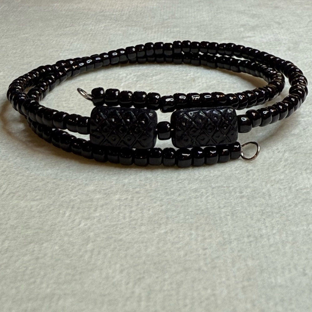 Black Beauty Beaded Bracelet
